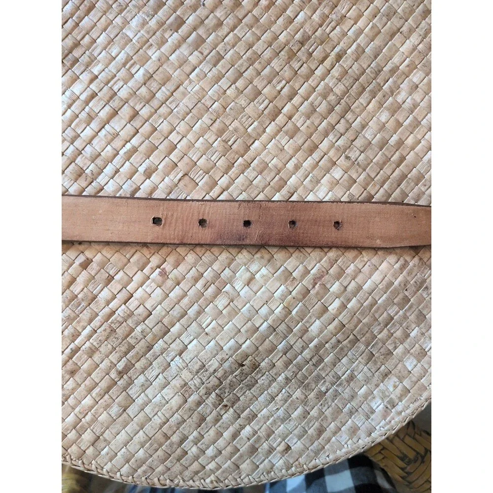 Vintage Land's End USA Brown Genuine Leather Belt Ladies Size 32